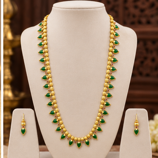Matte finishing Kerala Palaka long haram Necklace