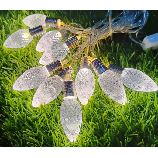 Big Holder Design Crystal Bulb String Light (10 Bulb) ✨💡