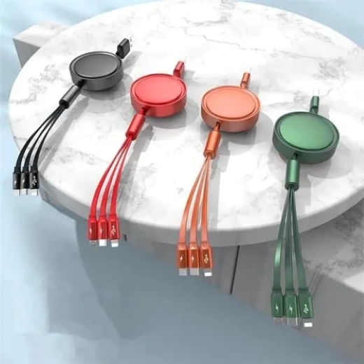 3 In 1 Multifunctional Rollup Charging Cable - Image 2