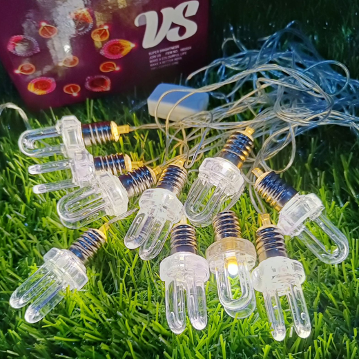 Big Holder Design Crystal Bulb String Light (10 Bulb) ✨💡
