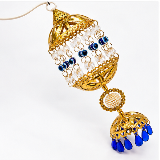 Beautiful Lighting Evil Eye Nazar Battu Golden Jhumar (Size: 30Cm) 🧿 - Image 3