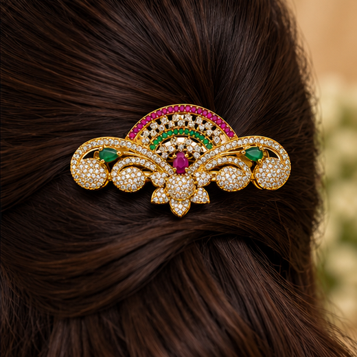 Hair Clip With White Stones - Image 4