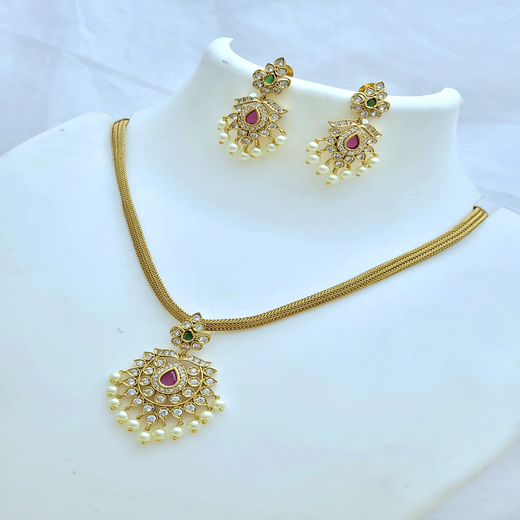 Gold Short Necklace - Image 3