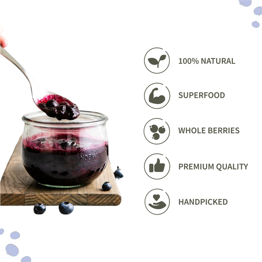 Ecotyl Dried Blueberries | Whole Dried Fruit | Healthy Snack |150g - Image 3