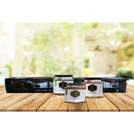 Assorted pack of  Raw Honey jars 5*45g each - Image 4