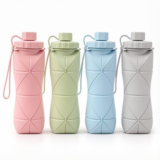 600 ML Silicon Foldable Bottle (Imported) - Image 2