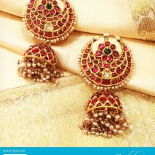 Cluster Pearl Kemp jhumkas - Image 4