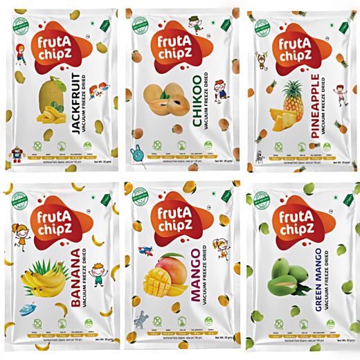 frutA chipZ Freeze Dried Pineapple 20 Gms/ Banana 30 Gms/ JackFruit 20 Gms/ Fruit Mango 20Gms | 100% Natural | Healthy Fruit Chips | Ready to Eat | Crunchy | - Image 4