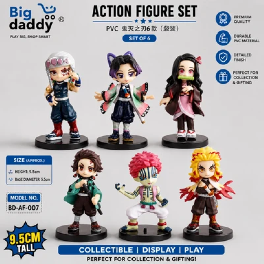 Demon slayer set of 6 akaza set