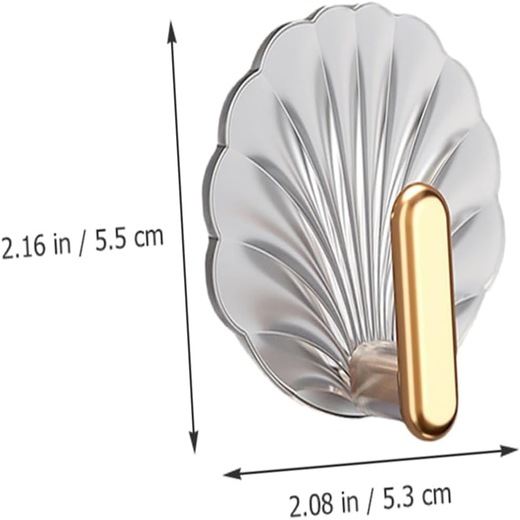 Arcylic Sheel Golden Wall Hook (Pack of 4) - Image 4