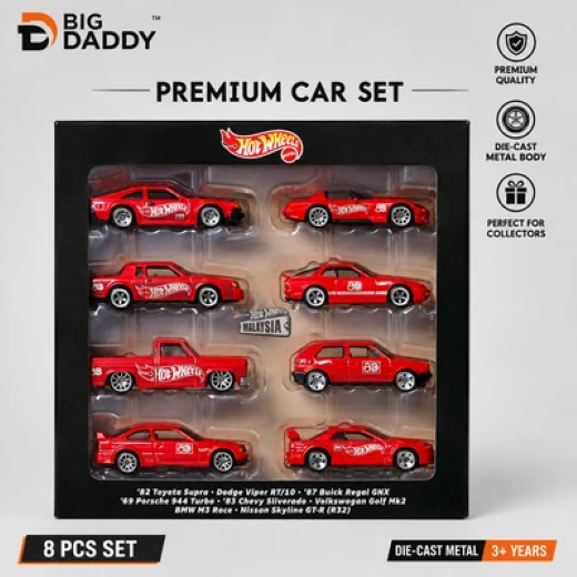 8pcs set - HW silver series 80th anniversary set