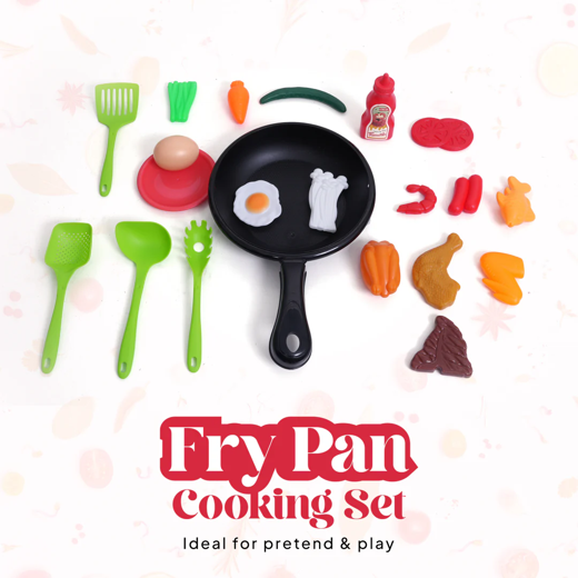 FLYI Fry Pan Cooking Set for Kids | Pretend Play Kitchen Toy