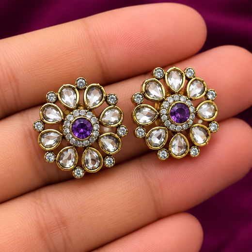White Stones With Small purple Studs - Image 3