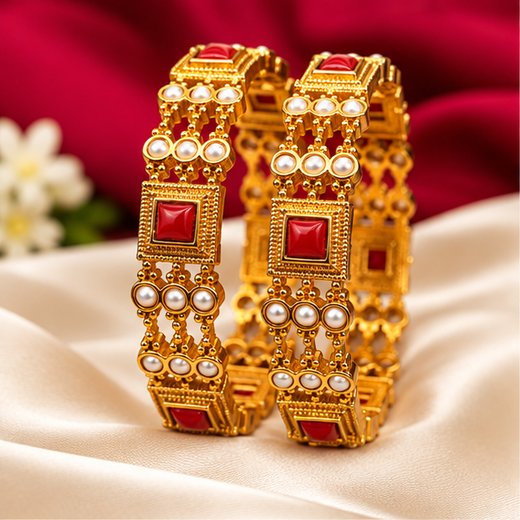 Premium Matte Finishing With Coral Bangles