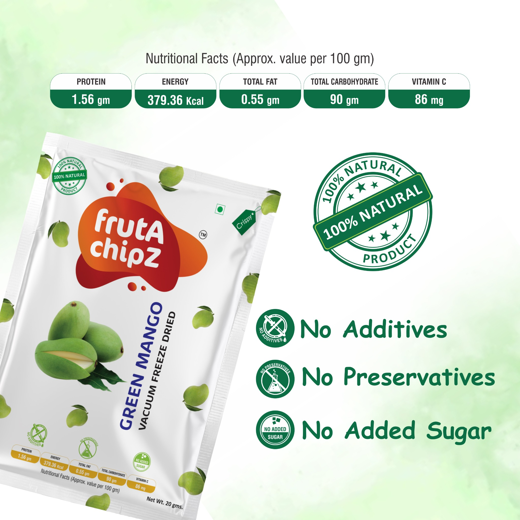 frutA chipZ  Dried GREEN MANGO Replacement for Tamarind | 100% Natural | Sour Mango | Raw Mango for Veg and Non Veg Curries | Pack of 5| 100 Gms - Image 4