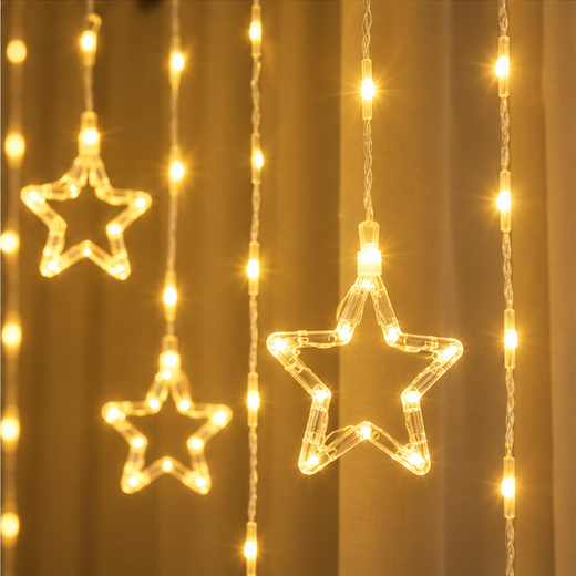 New 5+5 Crystal Star Curtain Light ✨ - Image 4
