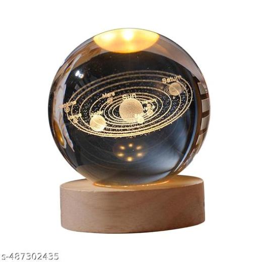 3D Galaxy Crystal Ball Night Lamp