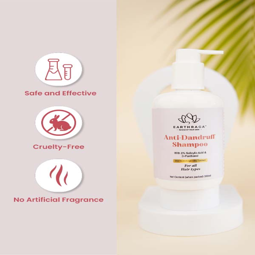 Earthraga Anti Dandruff Shampoo | Reduces dandruff up to 95% | 300 ml - Image 4