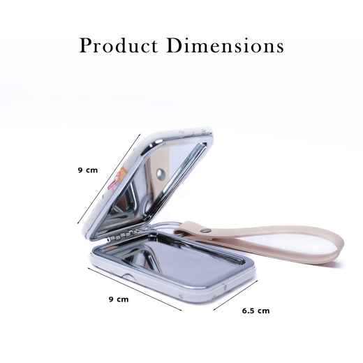 Compact Mirror Flower Keychain - Image 4