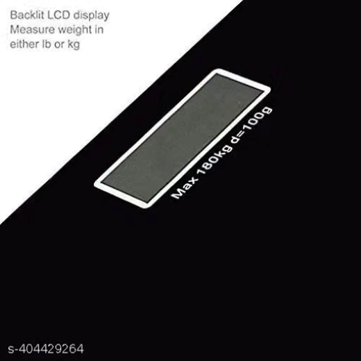 (6) Flower Design Black Bathroom Scale - Image 3